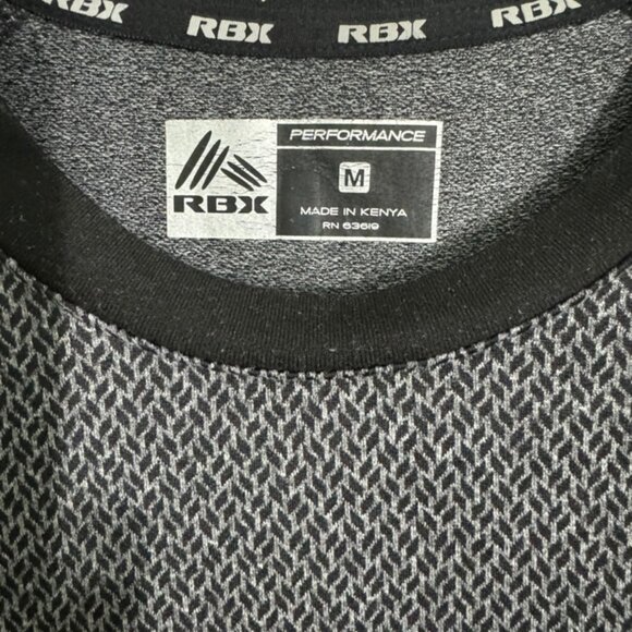 RBX Performance Dri-Fit Long Sleeve Black/Gray Pullover Top Size M VG - Picture 4 of 6
